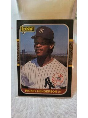 VTG Retro Leaf 1987 MLB Ricky Henderson Baseball Card New York Yankees